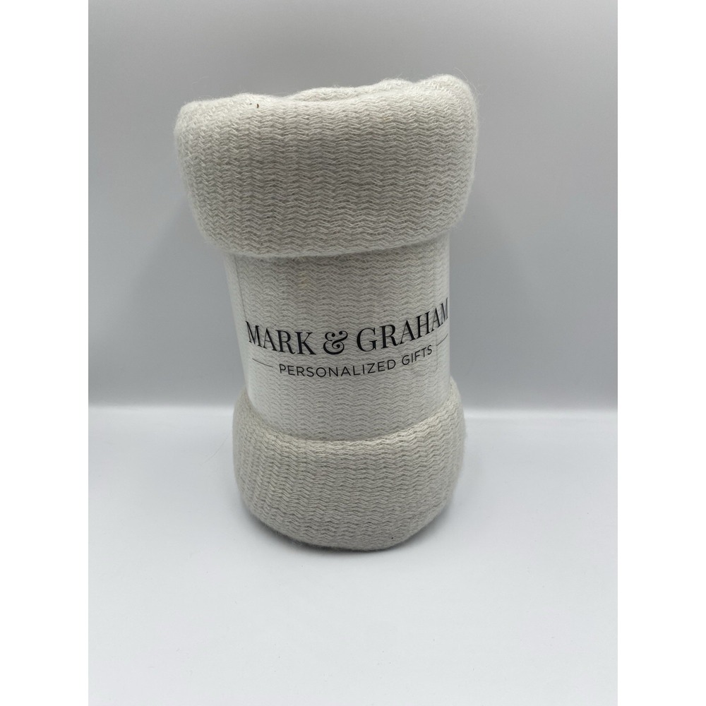 Mark and Graham Colorblock Throw Blanket‎ Gray Ivory FabFitFun